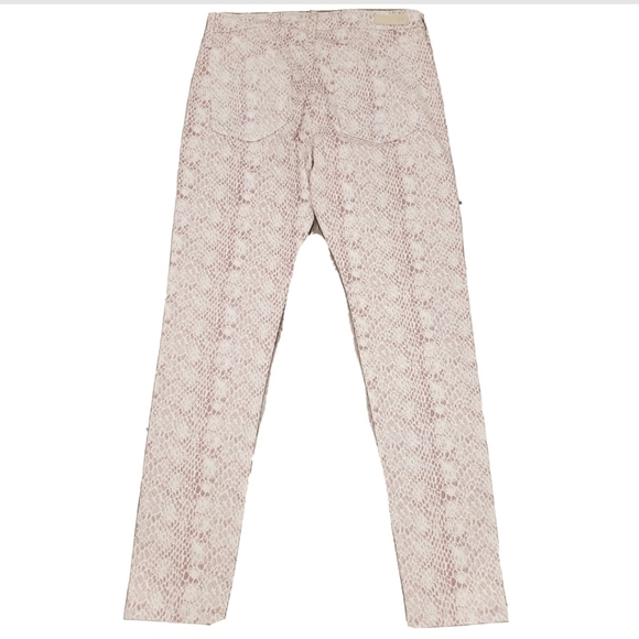 NEW AG adriano Goldschmied Ivory Python Farrah Skinny Jeans - Picture 4 of 7